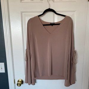 Pale Pink Blouse with Fun Sleeve Detail!